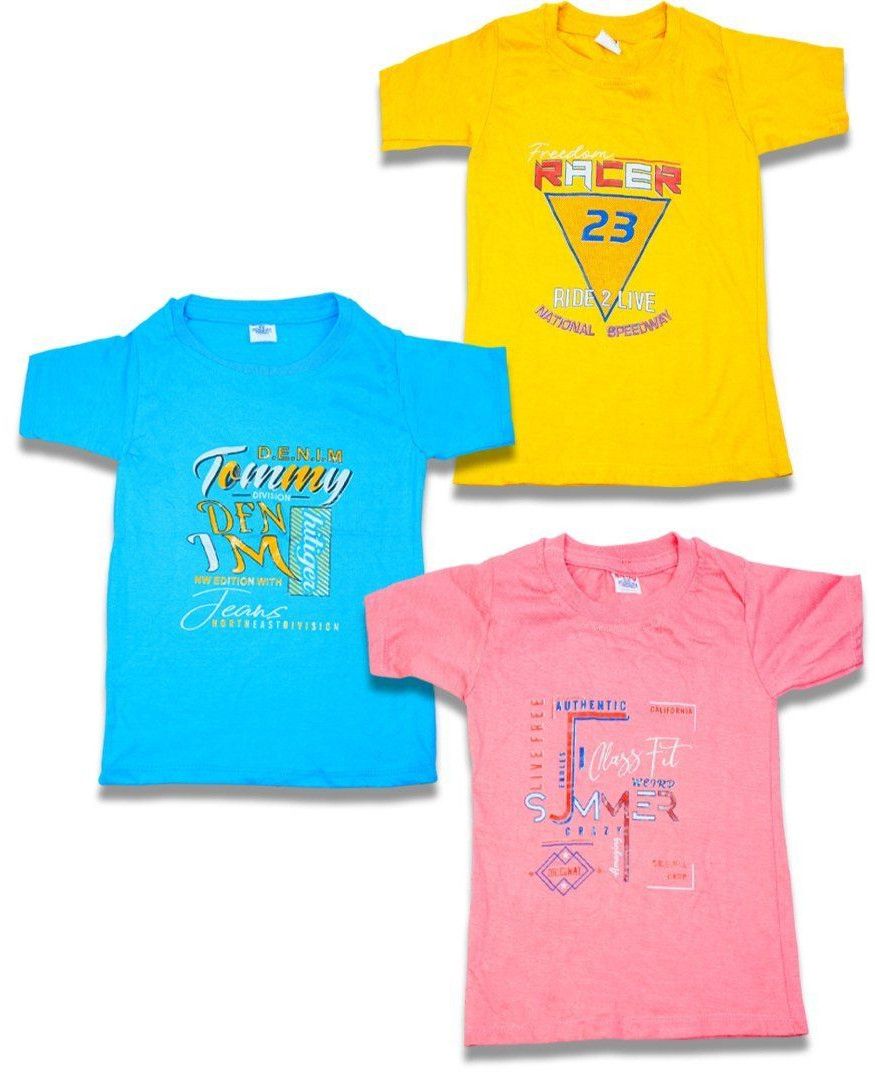 Girls Printed Round Neck T-Shirts