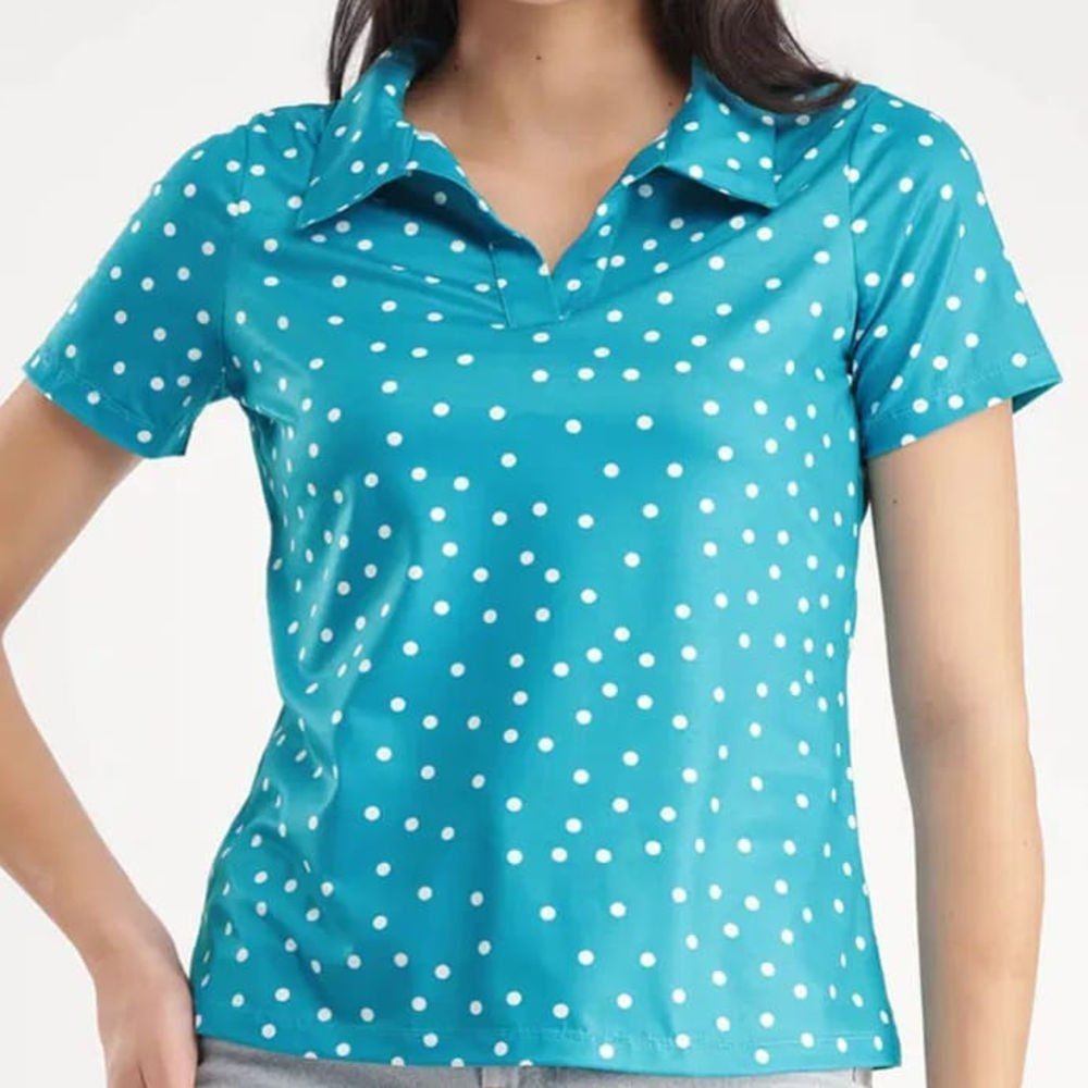 Ladies Printed Polo T-Shirts