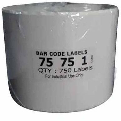 75x75mm Plain Barcode Label Roll