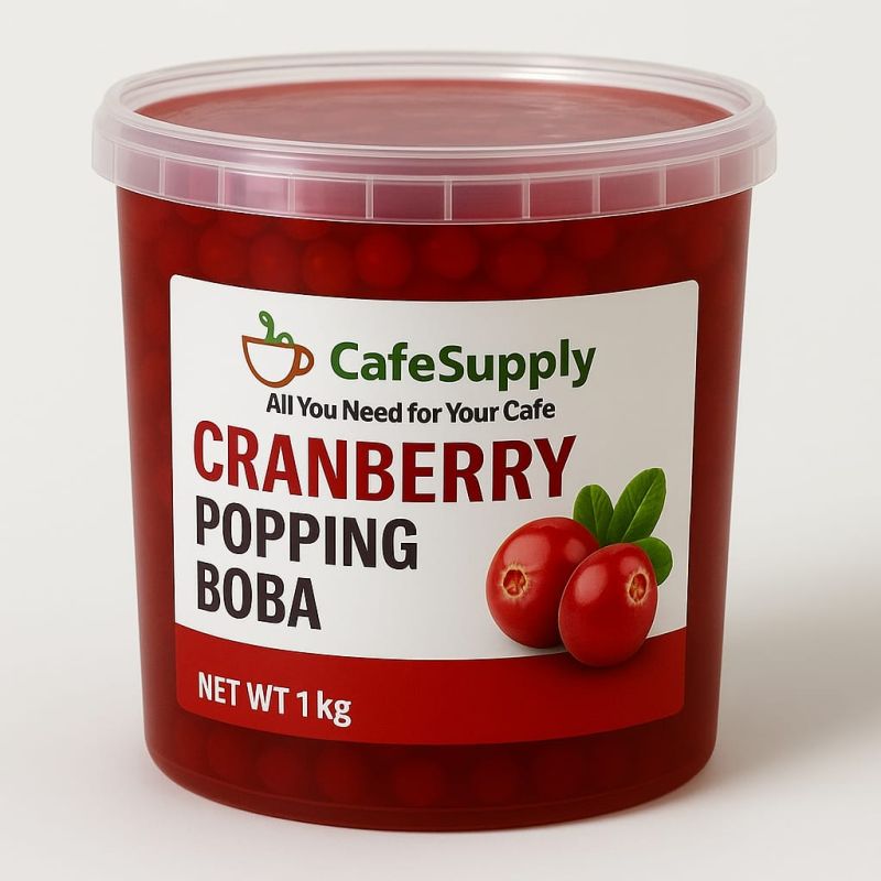 Cranberry Popping Boba Tea