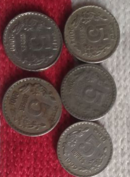 5 Rs 1999 Old Coin