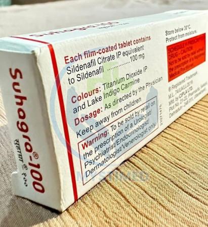 Suhagra Sildenafil Citrate 100mg Tablets, Brand Name : Suhagra-100