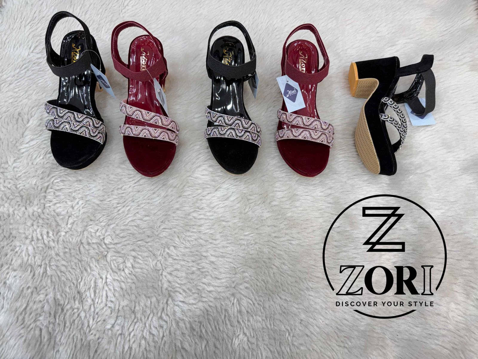 Fashion Cross Strap Heel Sandal