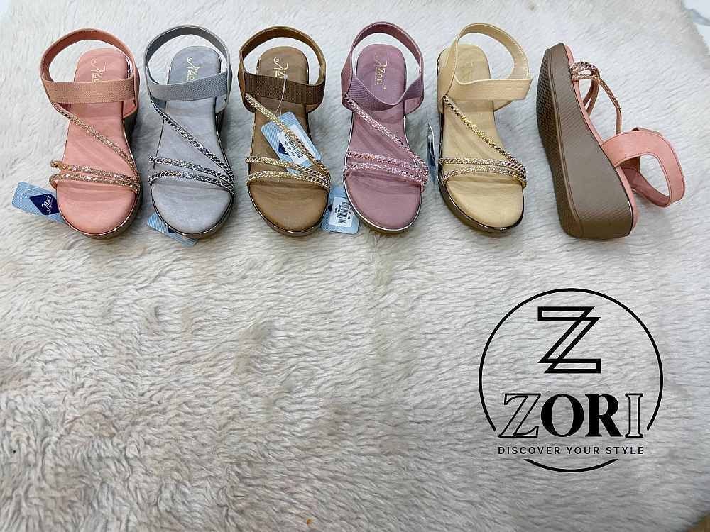 Leather Women Platform Heel  Sandal