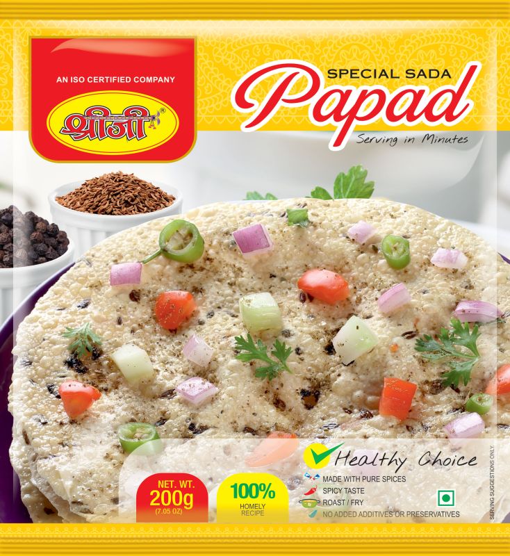 Shreeji Moong Sada Papad 200g