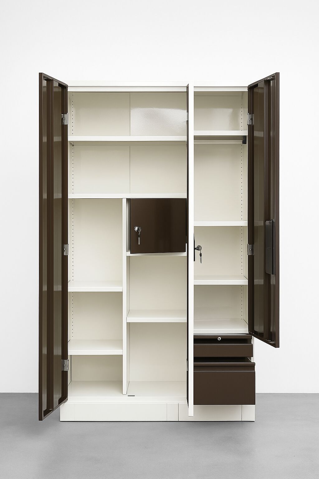 2 Door With Locker Steel Almirah