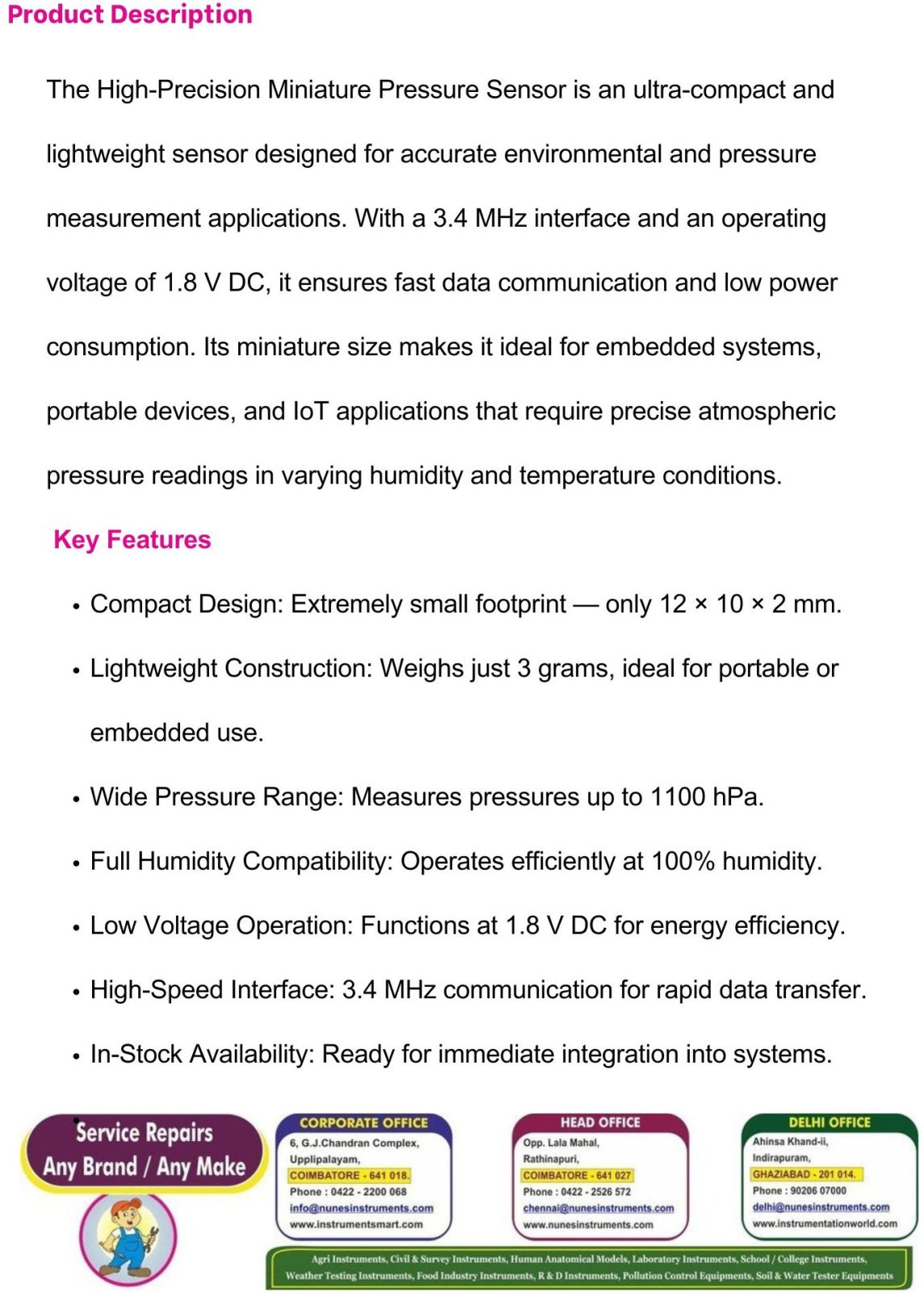 Atmospheric Pressure Sensor