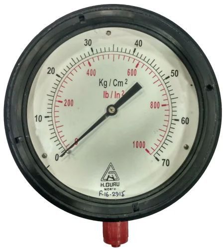4 Inch H Guru Pressure Gauges, Connection Type : Npt for Vacuum