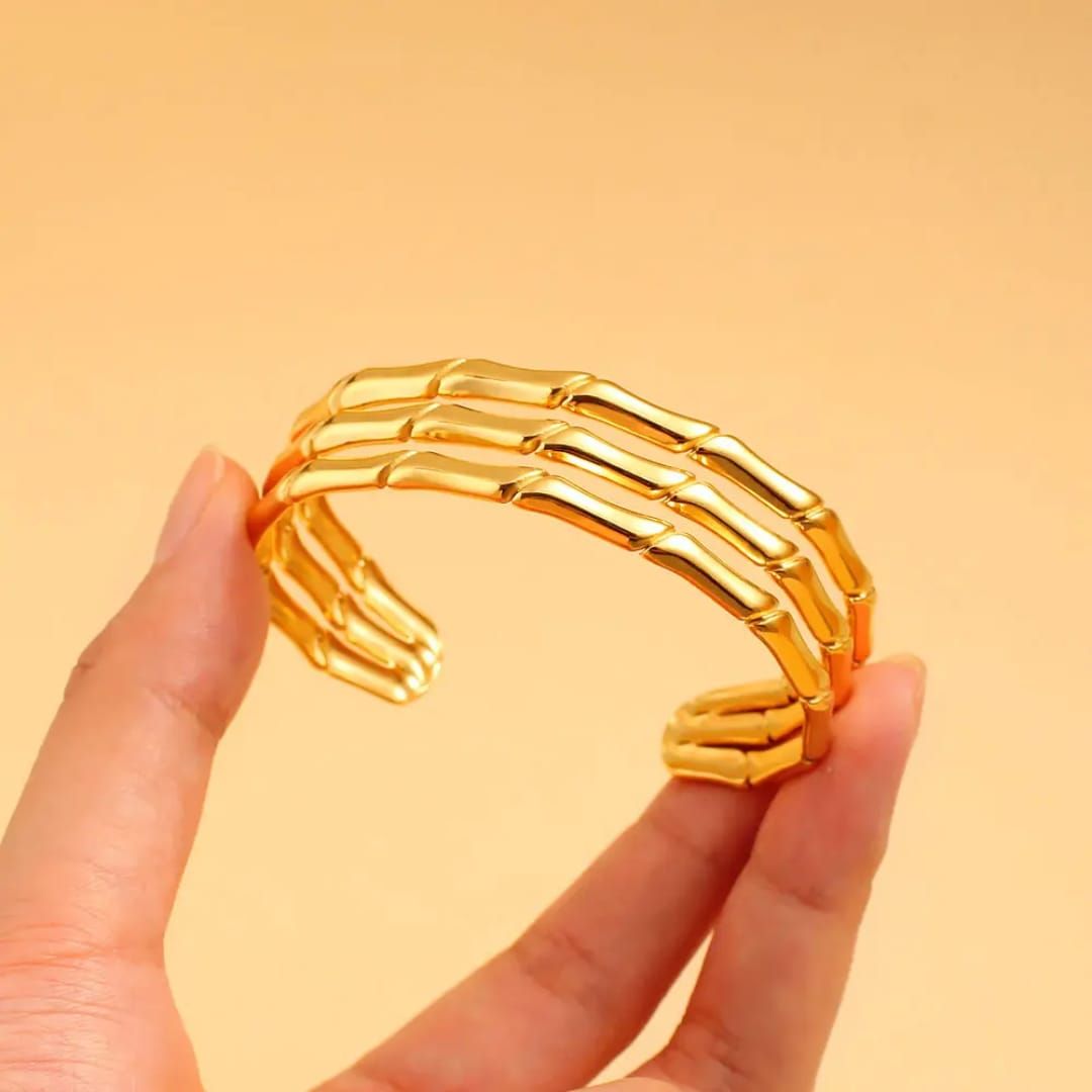 Brass Sculpted Melt Cuff Bracelet