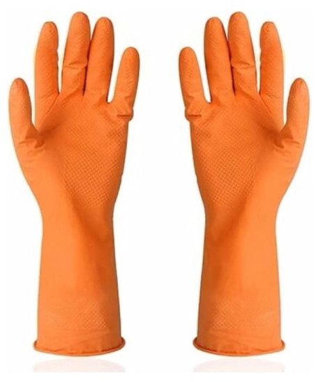 Rubber Gloves Orange 12