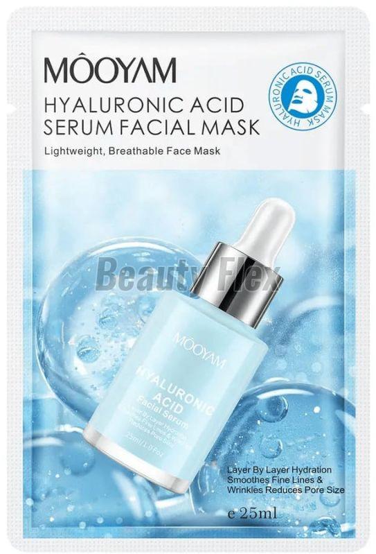 MOOYAM Hyaluronic Acid Serum Facial Mask | Deep Hydration &AMP;AMP; Anti-Aging Face Sheet Mask