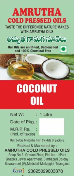 cold pressed coconut oil