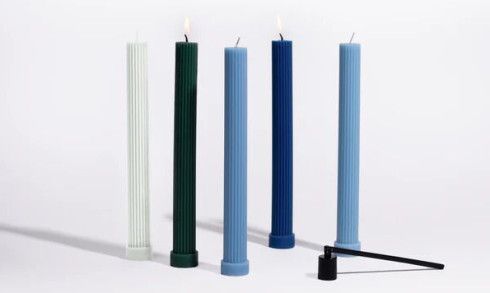 Ridge Pillar Candles - Set Of 2