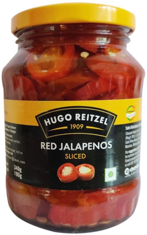 Hugo Reitzel Sliced Red Jalapeno 340g