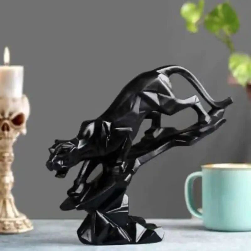 Black Jaguar Showpiece With Stand Big Size