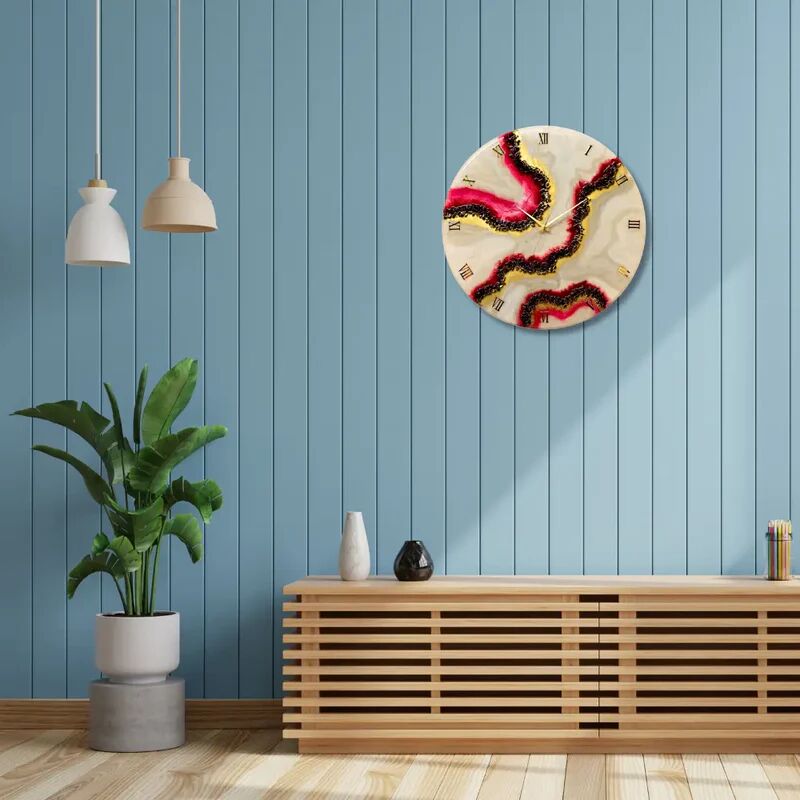 Geode Marble Texture Resin Wall Clock