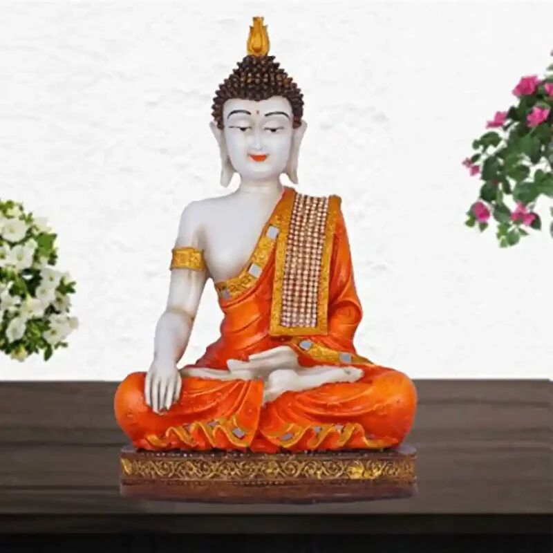 Meditating Lord Buddha Polyresin Statue