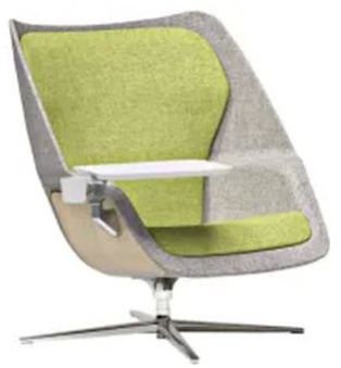 Polished Leather Granada Metal Chair, Color : Silver & Green Modern