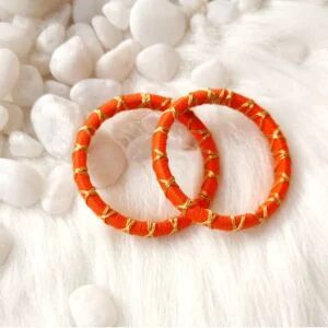 Women Orange Bangles