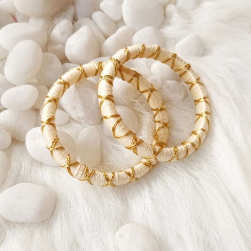 Women White Bangles