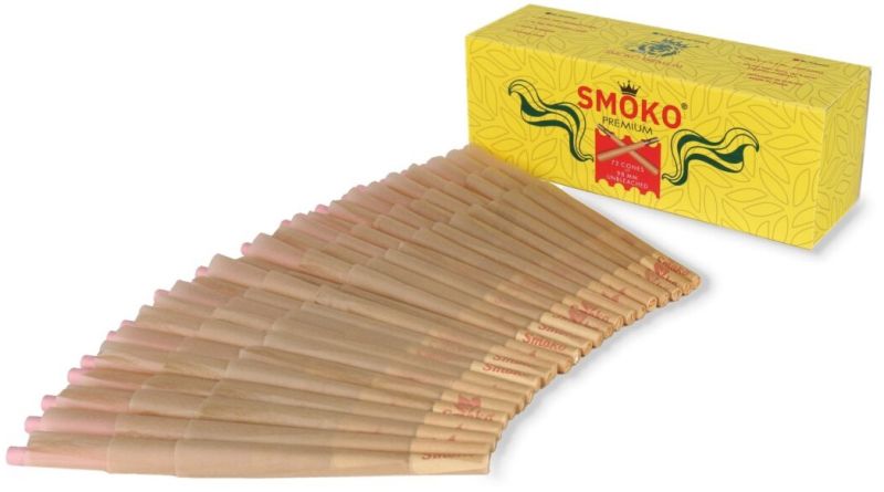 Smoko Premium King Size Natural Pre Rolled Rolling Paper | 60 Pack