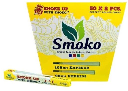 Smoko Rolling Papers | Classic King Size 109 & 98 Mm | 50×2 = 100 Pcs.