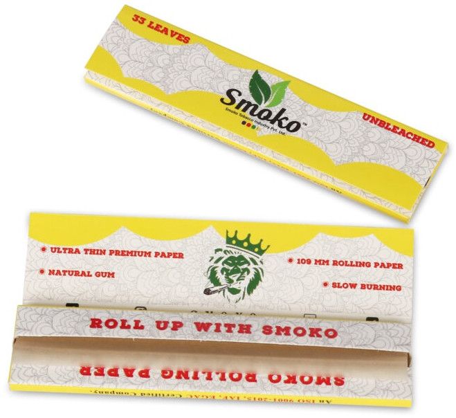 Smoko Rolling Papers Unbleached King Size Full Box – 50 Booklets With 33 Papers