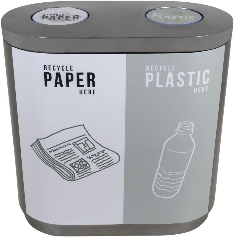 Duo 60L Plastic Color Coded Waste Bin