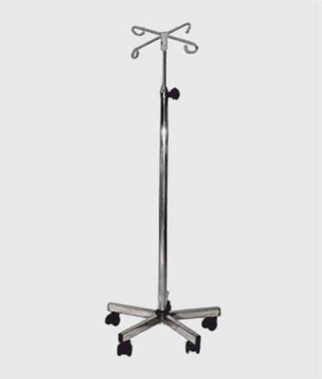 Hospital Four Hooks Saline Stand
