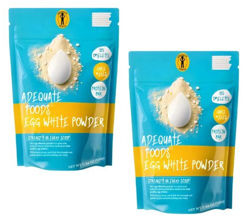 Pack Of 2 500 Gm Adequate Foods Egg White Powder