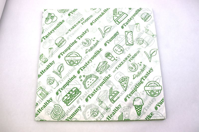 Printed Food Grade Ink Coated One Side Veg Green