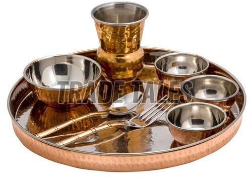 Pure Copper Thali Set