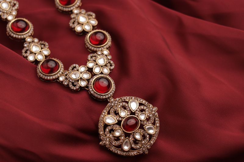 Art No. 930 Short Kundan Necklace Set