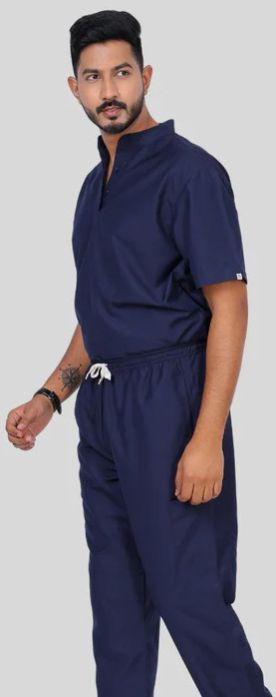 Vinda Band Collar Midnight Blue Men Scrubs