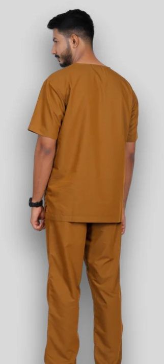 Veda V Neck Desert Camel Men Scrubs