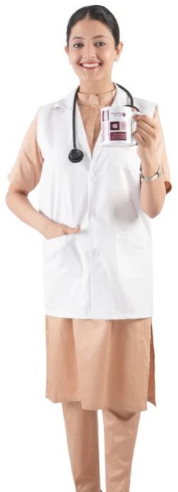 Women Sleeveless Lab Coat