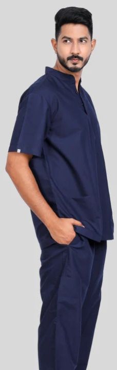 Vinda Band Collar Midnight Blue Men Scrubs