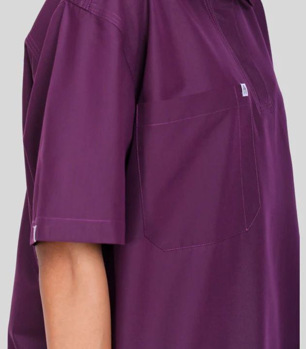 Vidhi Polo Collar Neck Plum Purple Women Scrub