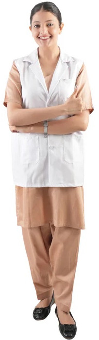 Women Sleeveless Lab Coat