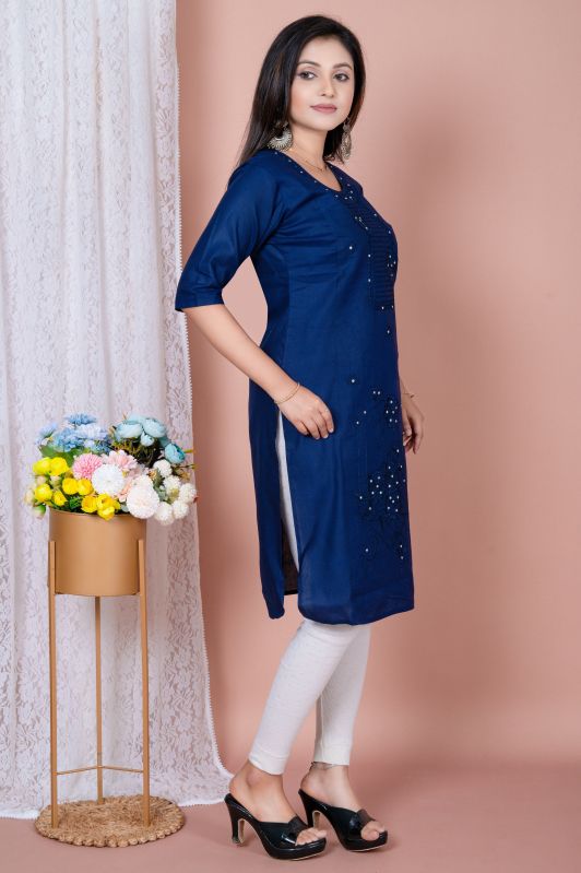 Ladies Navy Blue Kurti