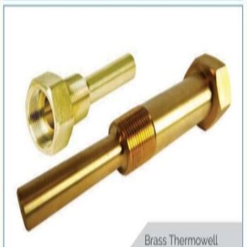 Polished Brass Thermowell, Color : Golden Standard for Industrial