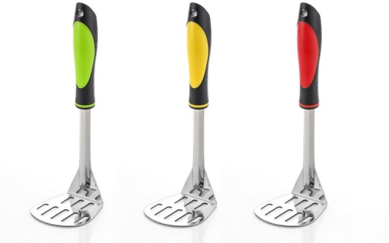 13 Inch Stainless Steel Masher with Plastic Handle