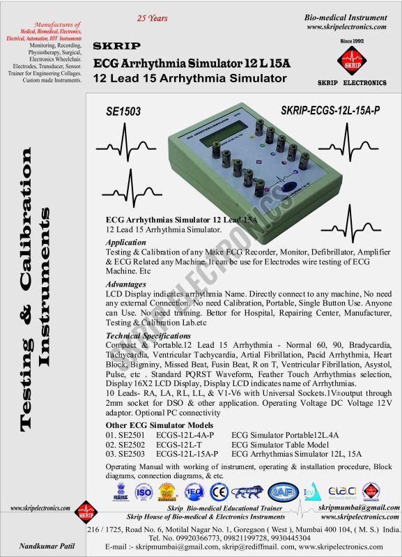 ECG Simulator 12 Lead & Arrhythmias