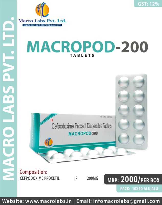 CEFPODOXIME PROXETIL 200MG (DISPERSIBLE TAB)