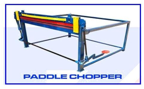 Electric Automatic Plywood Paddle Chopper Machine, Color : Blue