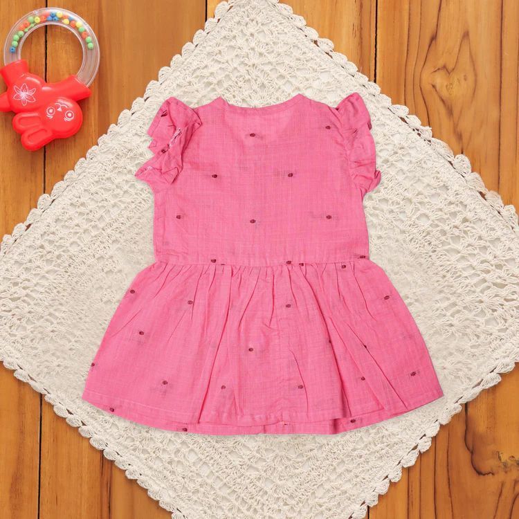 Baby Girl Adorable Pink Cotton Frock