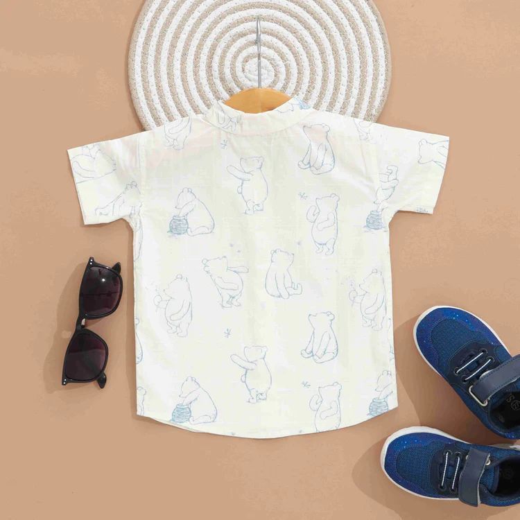 Boys Half Sleeves Printed Cotton Shirt