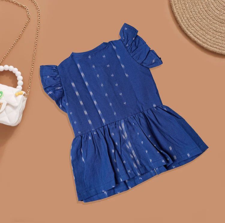 Baby Girl Navy Blue Cotton Frock