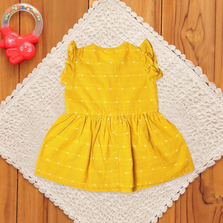 Baby Girl Bright Yellow Cotton Frock