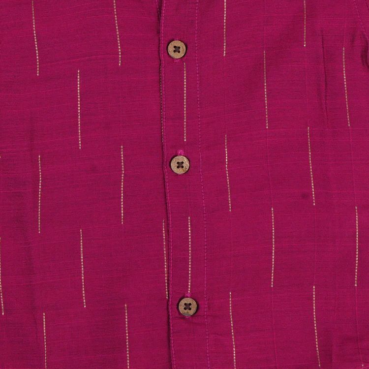 Boys Rani Pink Silk Shirt